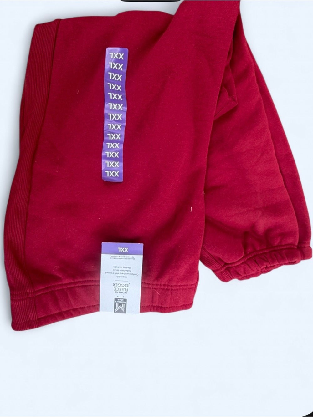 NWT member’s mark women’s fleece jogger Burgundy Red  Sweatpant